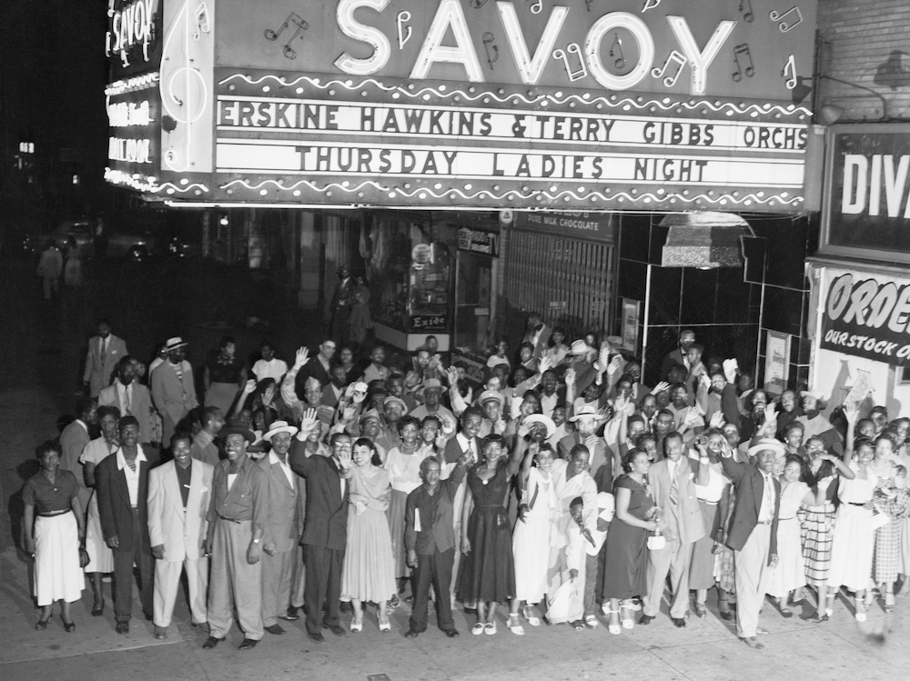 Historic photo of the Savoy Ballroom in Harlem